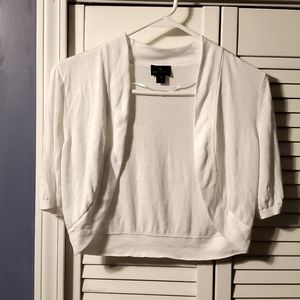 NWOT Worthington cropped short sleeve sweater